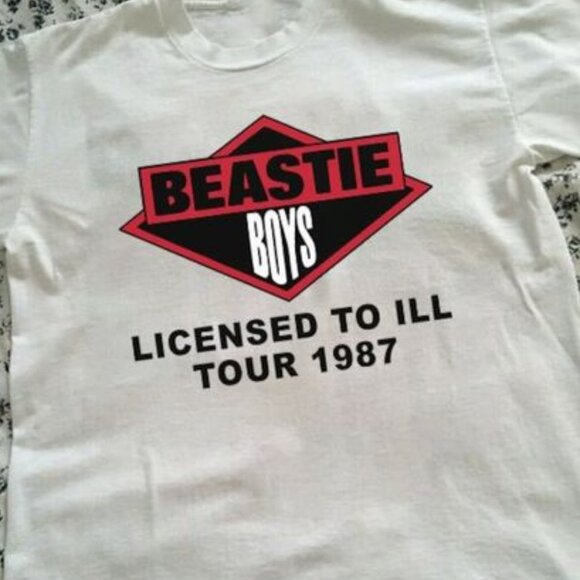 Vintage 1987 Beastie Boys Licensed To Ill Tour T-Shirt 170 - Picture 2 of 6